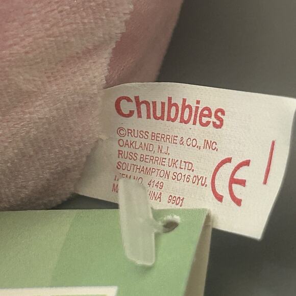 Vintage Russ Chubbies Lamb Sheep and Yellow Chick 4" Bean Bag Plush Lot of 2 - Picture 7 of 16